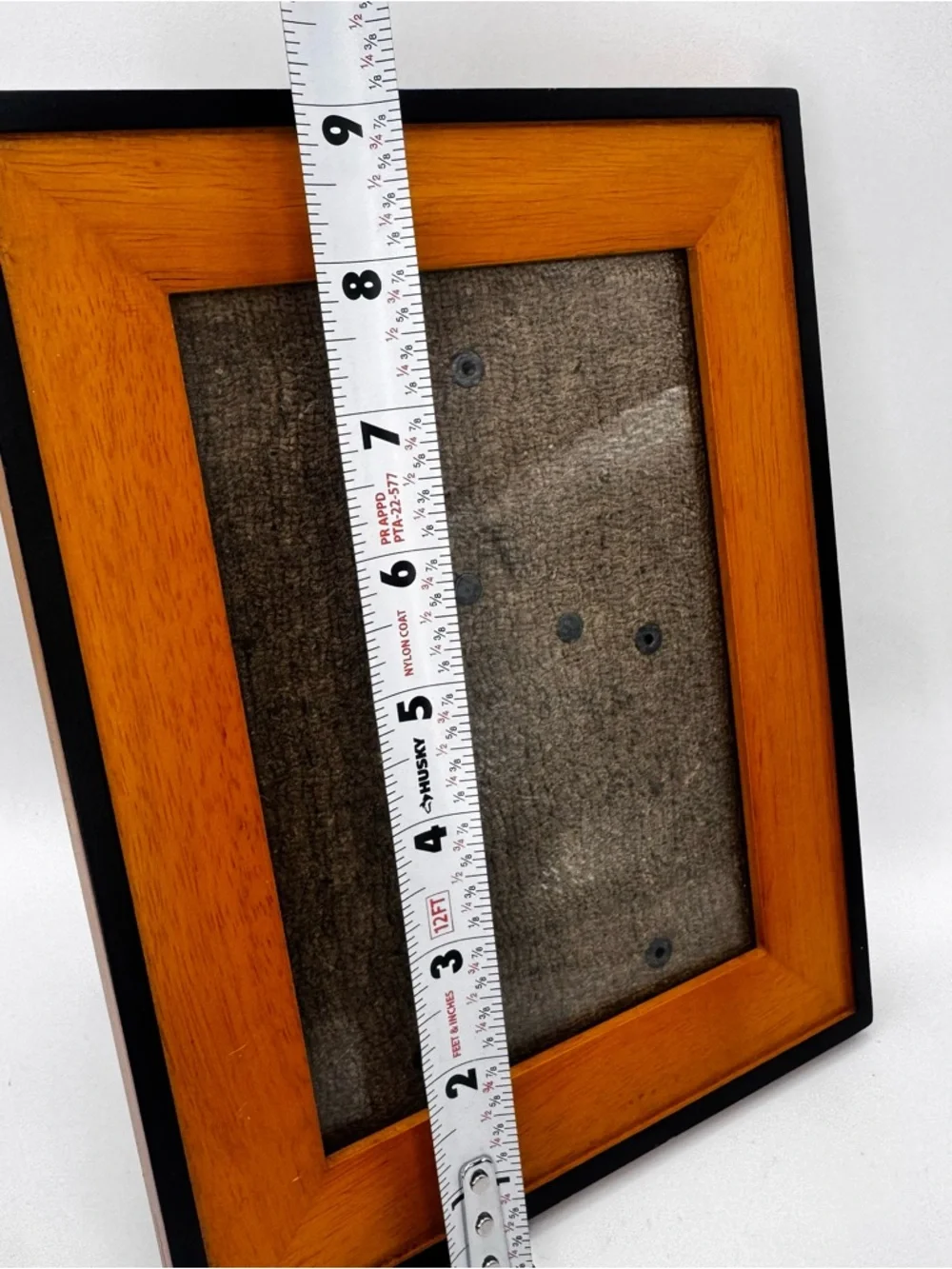 Wood Picture Frame 5x7 Black Trim Natural Wood Photo Frame Wall Tabletop